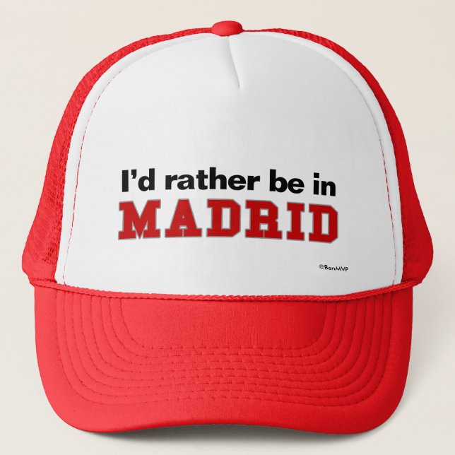 Casquette Je serais plutôt à Madrid (Devant)