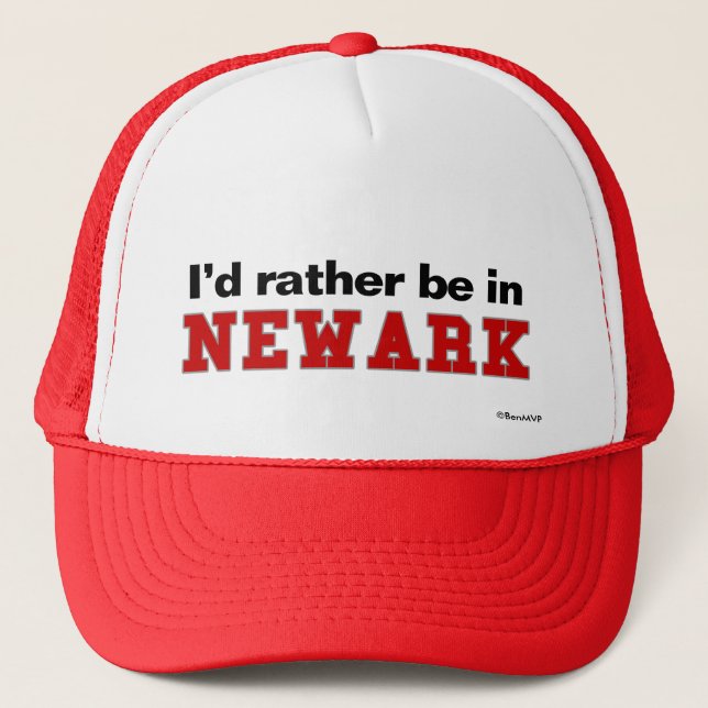 Casquette Je serais plutôt à Newark (Devant)