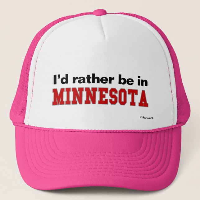 Casquette Je serais plutôt au Minnesota (Devant)