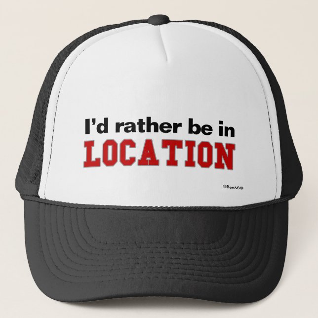 Casquette Je serais plutôt dans… (Devant)