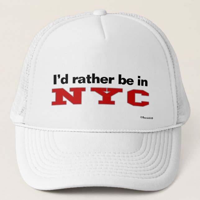Casquette Je serais plutôt dans NYC (Devant)