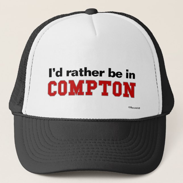 Casquette Je serais plutôt en Compton (Devant)