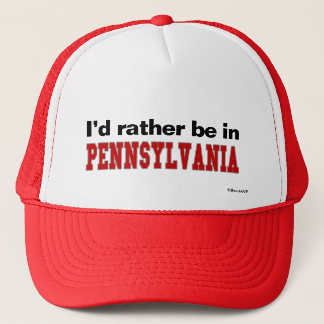 Casquette Je serais plutôt en Pennsylvanie (Devant)