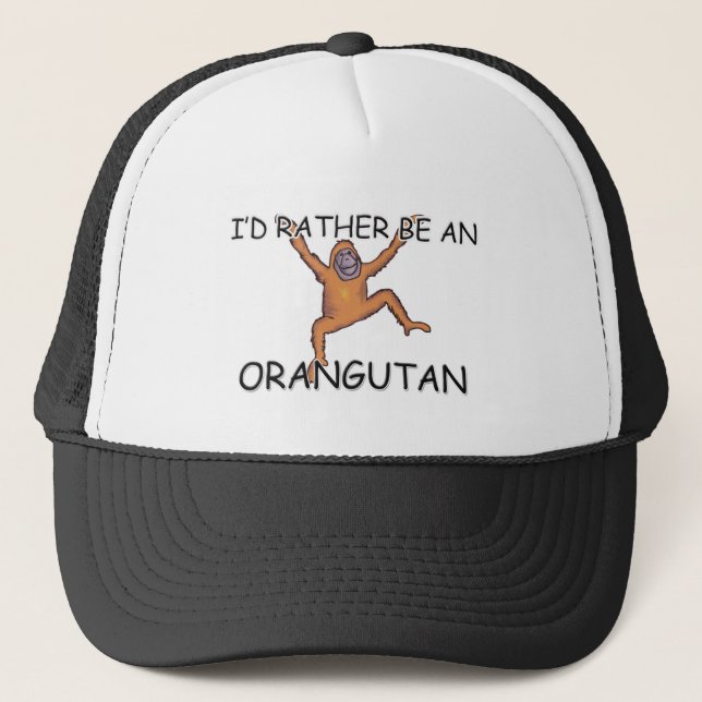 Casquette Je serais plutôt un orang-outan (Devant)