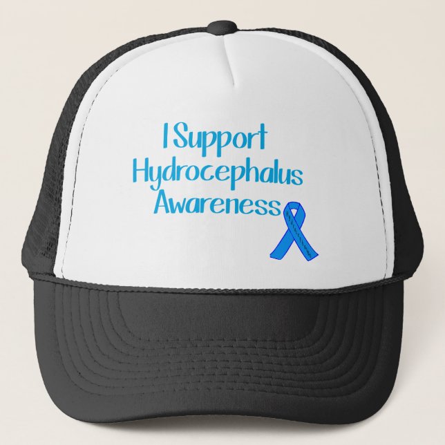 Casquette Je soutiens la conscience de hydrocéphalie (Devant)