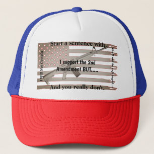 Casquette Je soutiens le deuxième amendement mais rien