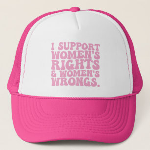 Casquette Je soutiens les droits des femmes et les erreurs S