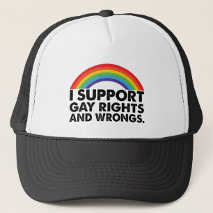 Casquette Je soutiens les droits des homosexuels et les faut