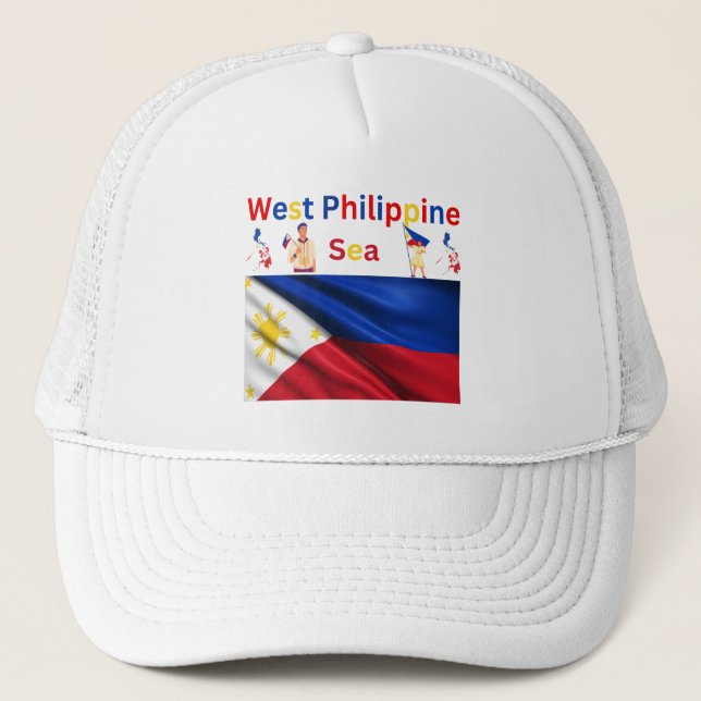 Casquette Je soutiens les Philippines en mer des Philippines (Devant)