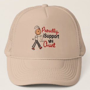 Casquette Je soutiens ma tante SFT (le cancer d'os/poumon)