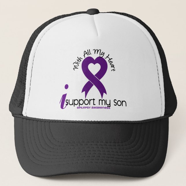 Casquette Je soutiens mon épilepsie de fils (Devant)