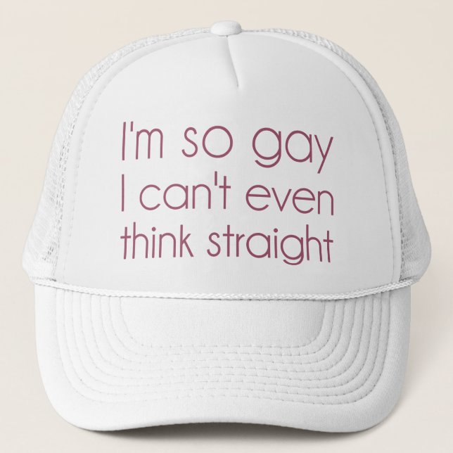 Casquette Je suis ainsi homosexuel que je ne peux pas même (Devant)