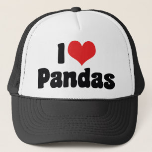 Casquette Je suis amoureux des pandas au cœur - Amateur de p
