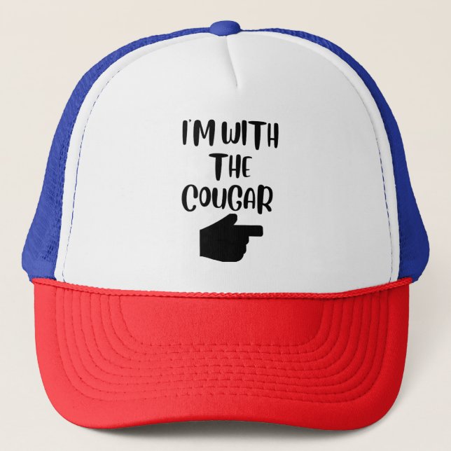 Casquette Je suis avec le chapeau de camion Cougar (Devant)