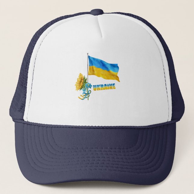 Casquette Je suis avec le slogan Ukraine Ukraine Supporter F (Devant)