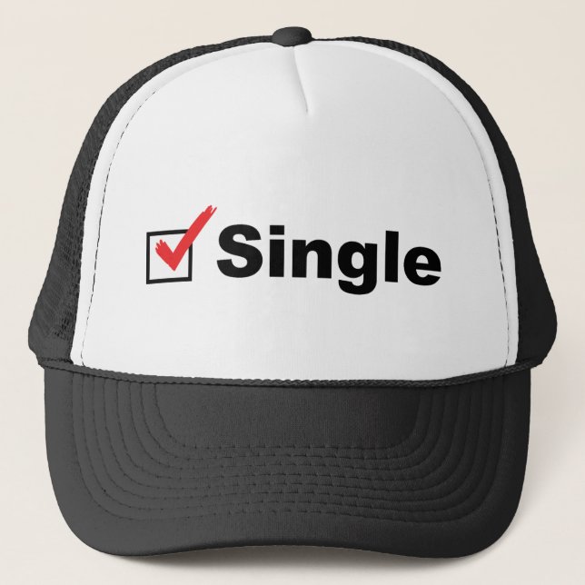 Casquette Je suis célibataire et disponible (Devant)