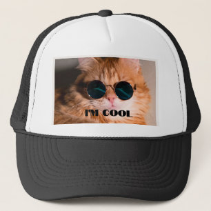Casquette Je suis Chat Cool avec Verre de refroidissement Am