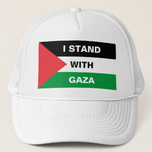 Casquette Je suis debout avec Gaza texte Palestine drapeau c