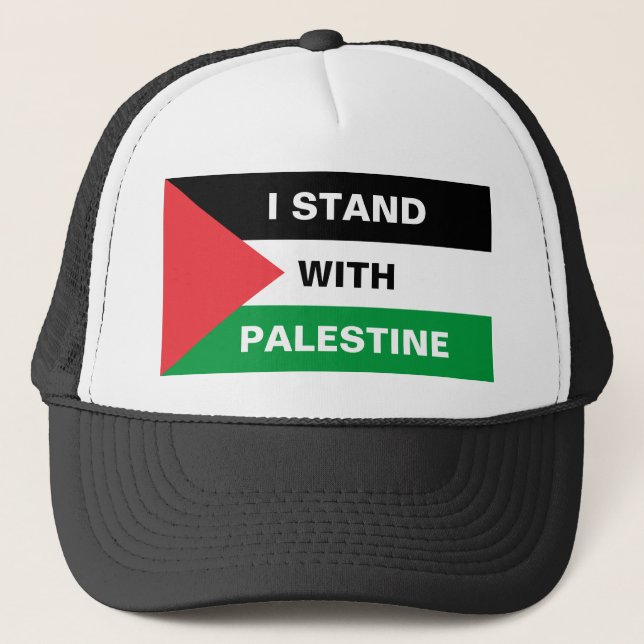 Casquette Je suis debout avec le texte Palestine drapeau cou (Devant)