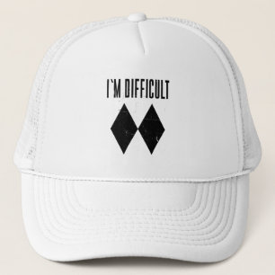 Casquette Je suis difficile Ski Double Diamant Noir