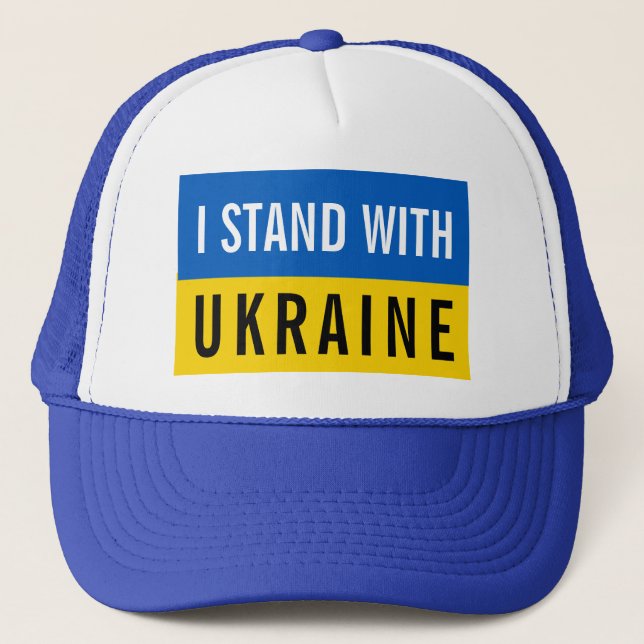 Casquette Je Suis En Politique Avec L'Ukraine (Devant)