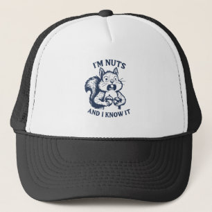 Casquette Je suis fou et je le sais écureuil
