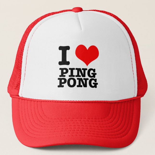 CASQUETTE JE SUIS FOUS DE PING PONG (Devant)