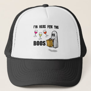 Casquette Je suis ici pour le Fantôme d'Halloween de Boos