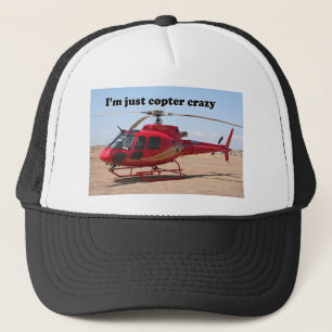 Casquette Je suis juste hélicoptère fou : hélicoptère ro