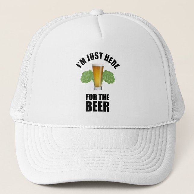 Casquette Je suis juste ici pour la bière amusante (Devant)