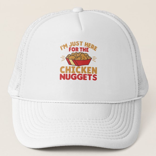 Casquette Je suis juste là pour les nuggets de poulet (Devant)