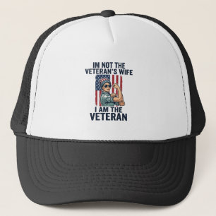 Casquette Je suis la conception de femme patriotique vétéran