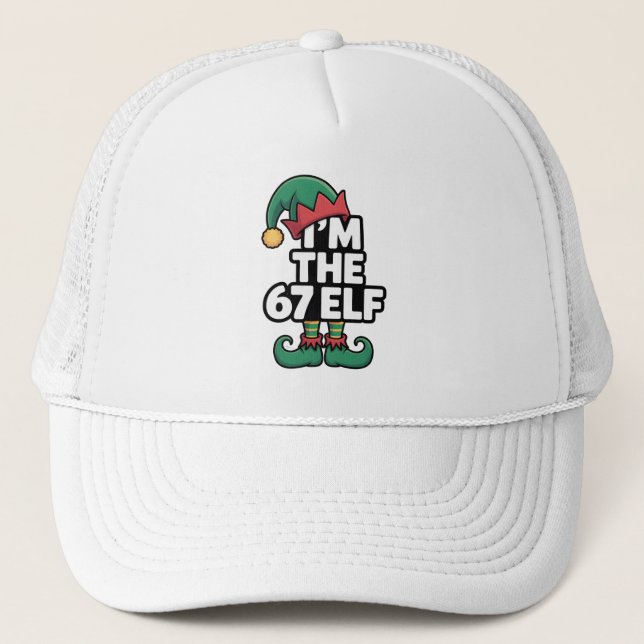 Casquette Je Suis L'elfe 67 Six Sept Elfe Mème Noël  (Devant)