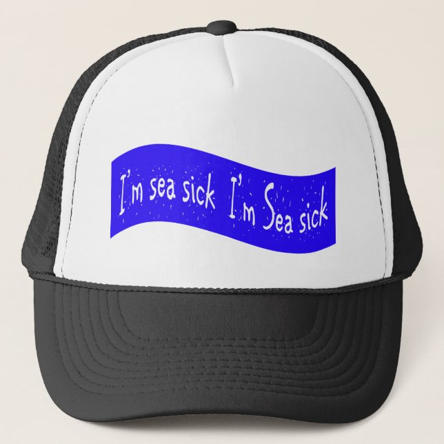 Casquette Je suis malade de mer (Devant)