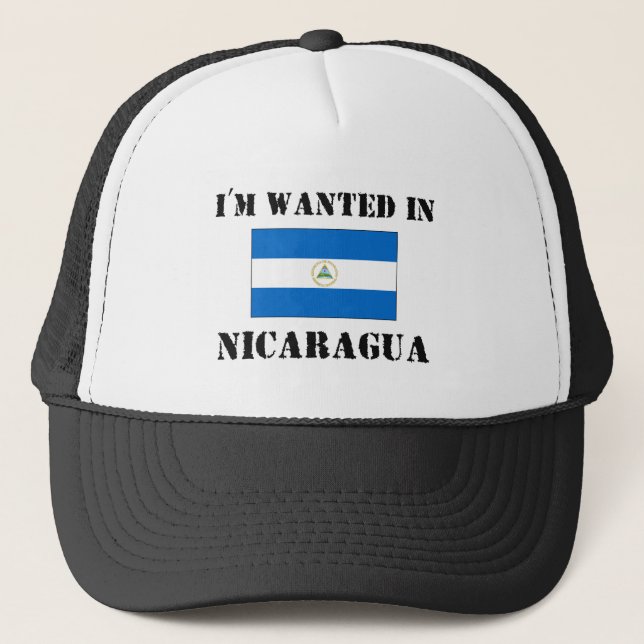 Casquette Je suis Recherché au Nicaragua (Devant)