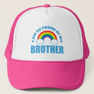 Casquette Je suis si fier de mon frère Gay pride arc-en-ciel