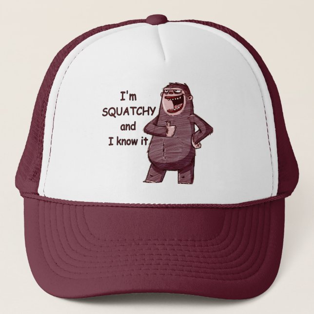 Casquette Je suis SQUATCHY ET JE LE SAIS - logo drôle de (Devant)