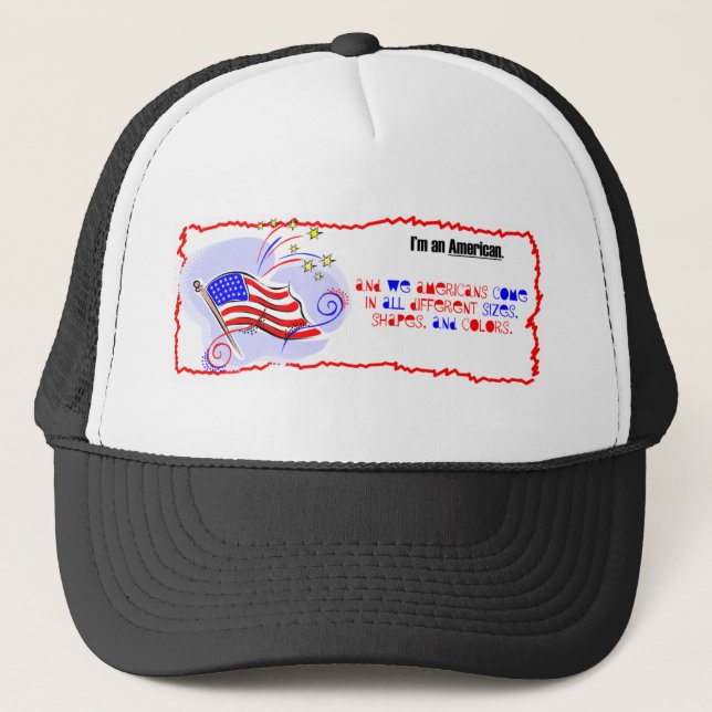 Casquette Je suis un Américain (Devant)