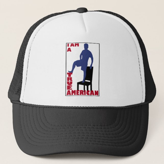 Casquette Je suis un Américain vrai (Devant)