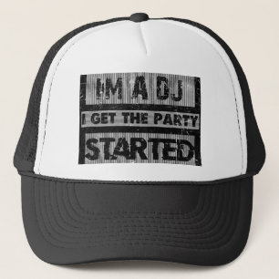 Casquette Je suis un dj, j'ai commencé la fête.