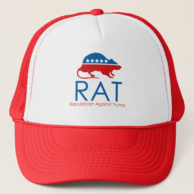 Casquette Je suis un R.A.T : Républicain contre Trump (Devant)