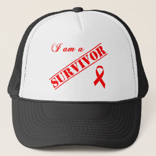 Casquette Je suis un survivant - ruban rouge