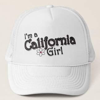 Casquette Je suis une fille de la Californie, fleur,