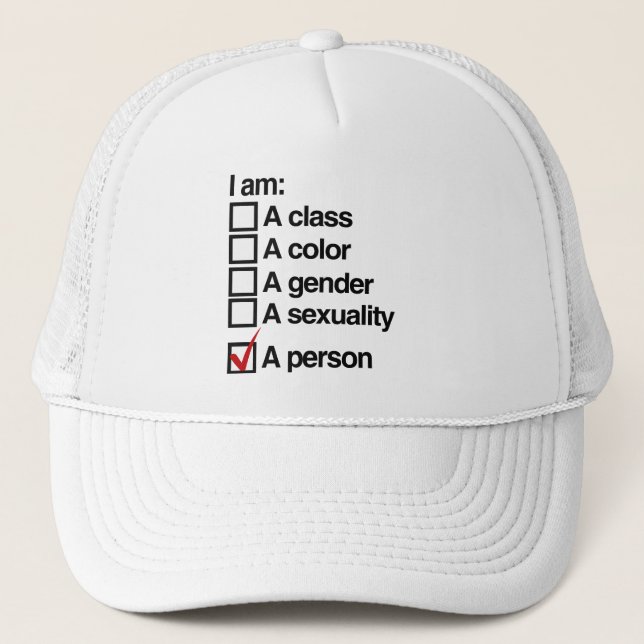Casquette Je suis une personne - non-discrimination (Devant)