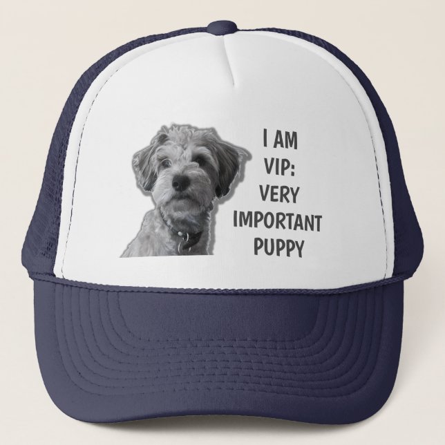 Casquette Je suis VIP : Très important Chien, chien mignon (Devant)