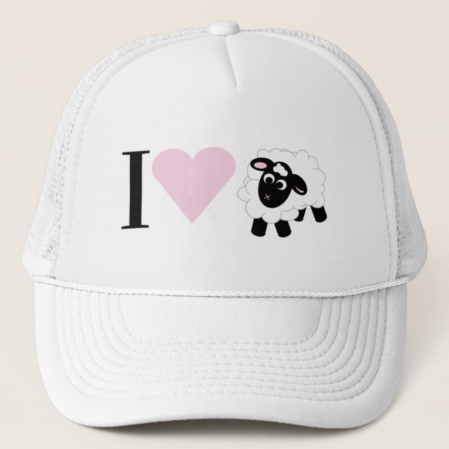 Casquette Je t'aime Cute Cartoon Trucker Hat (Devant)