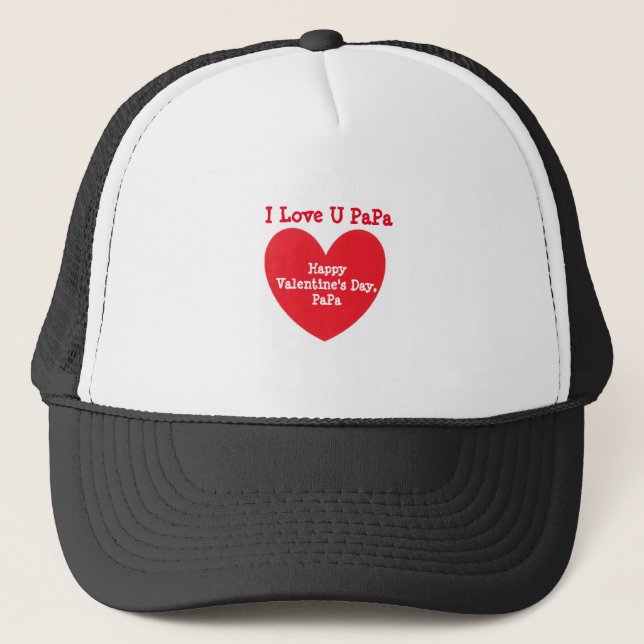 Casquette JE T'AIME PaPa - Joyeuse Saint-Valentin  (Devant)