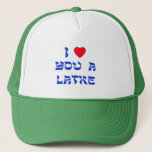 Casquette Je t'aime un Latke<br><div class="desc">Grand cadeau de Chanukah pour dire à quelqu'un combien vous les aimez avec un jeu de mots avec le Latke !</div>