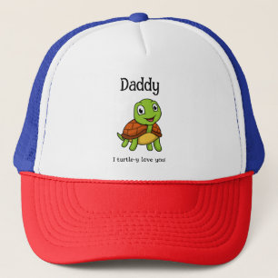 Casquette Je T'aime Vraiment Papa ! Tortue Mignonne pour la