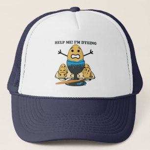 Casquette Je teins la bande dessinée de calembour d'oeuf de